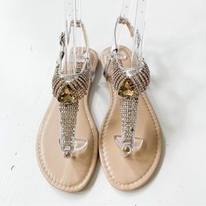 Steven Ella Silver Embellished Sandals BB7951-A